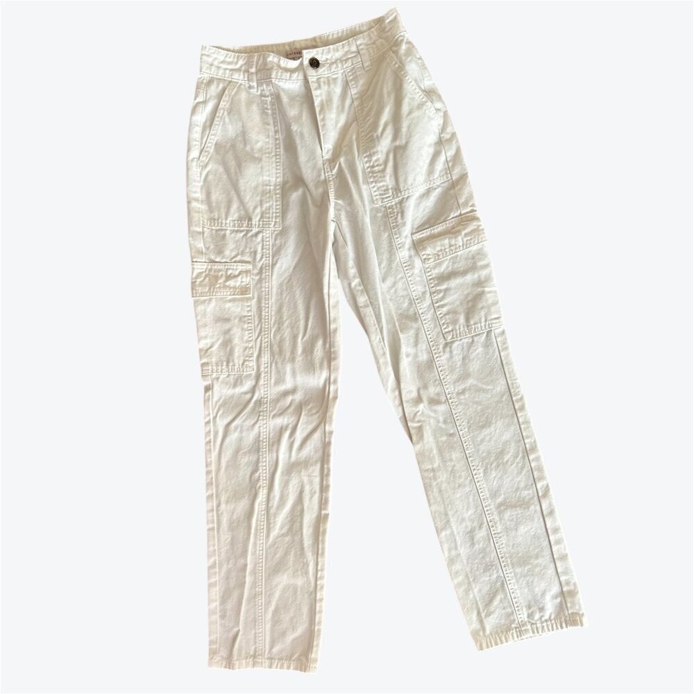 Sincerely Jules White Utilitarian Cargo Ankle Length Pants Size 25 Size 3